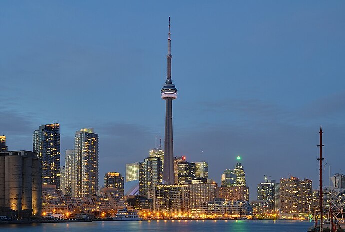 Toronto skyline Vancouver skyline tax form